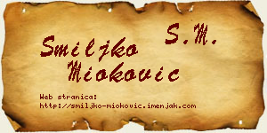 Smiljko Mioković vizit kartica